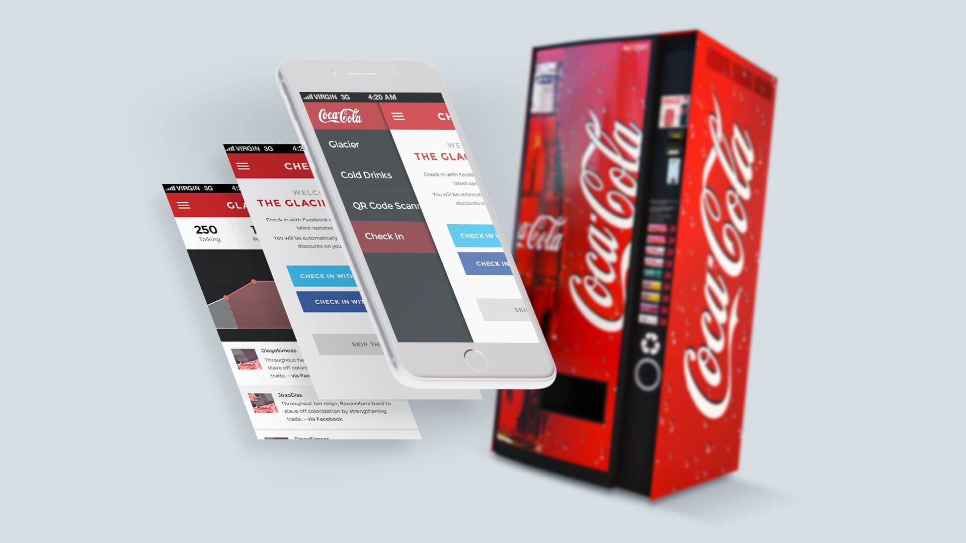 load mobile mockup for coca-cola telemetry system