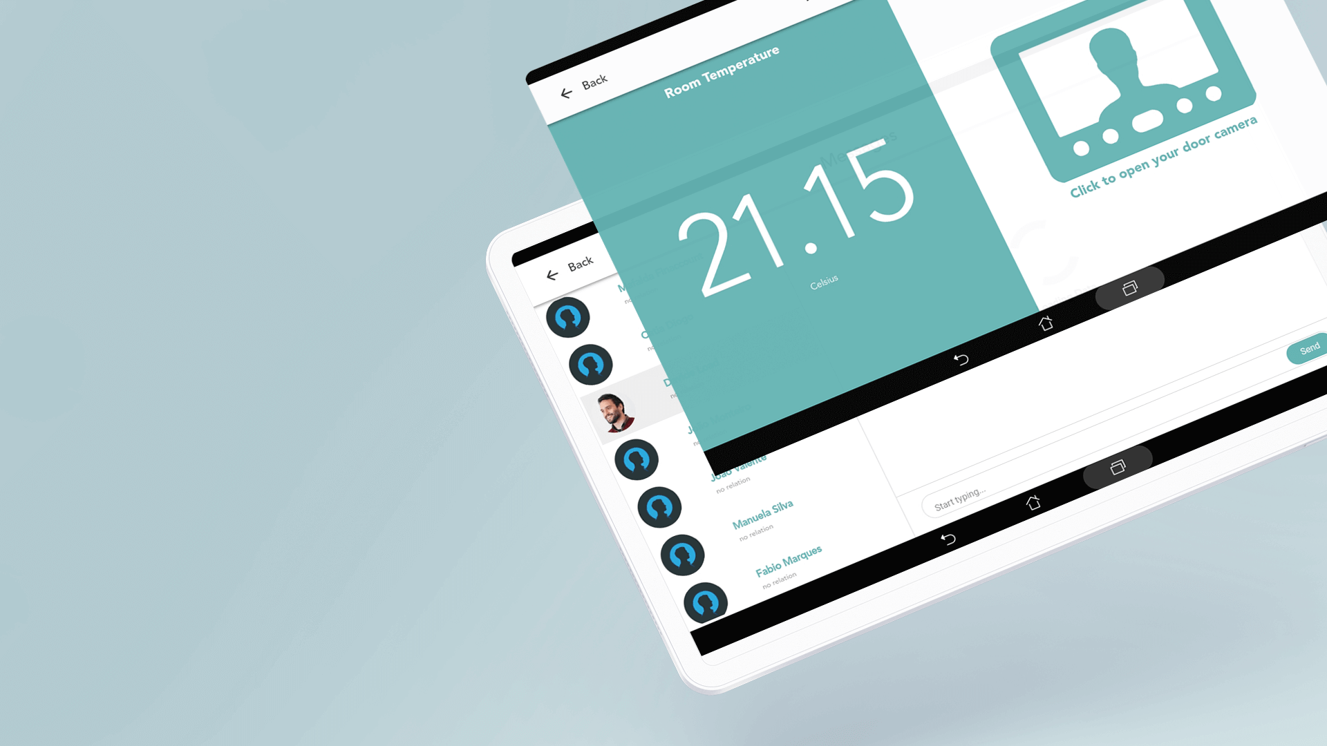 tablet mockup of vizier project for the elderly